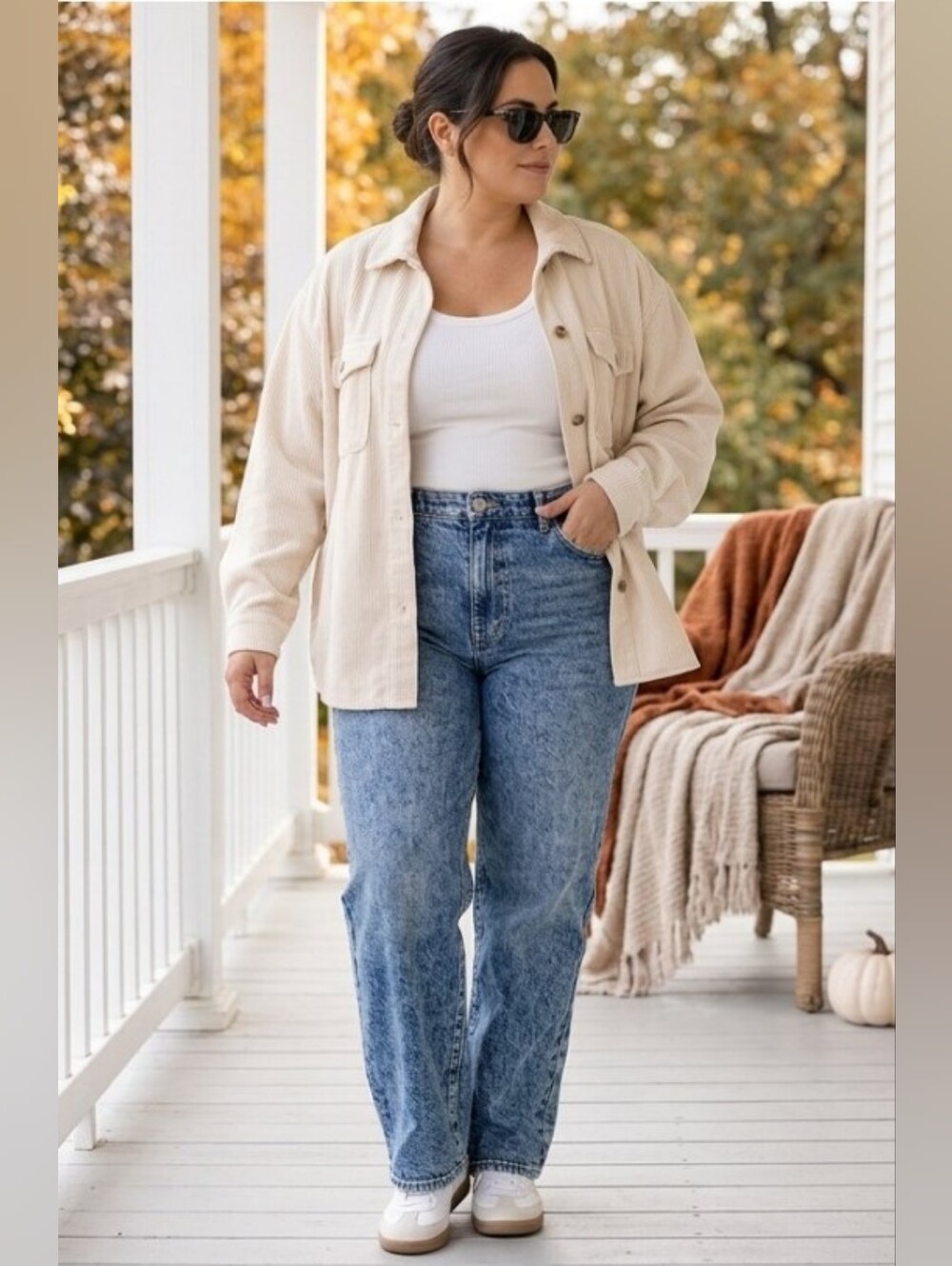 Abercrombie & Fitch Curve Love 90s Straight Ultra High Rise Jeans Wash 18 34R